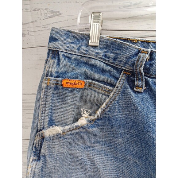 WRANGLER FR RIGGS WORKWEAR Jeans 38 X 36 FLAME RESISTANT DISTRESSED Destroyed - Picture 4 of 10